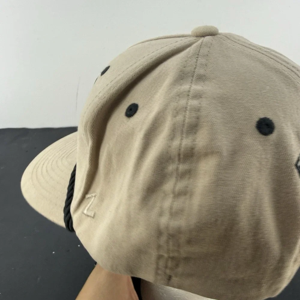 Zephyr Beer Fishy Fishy Snapback Hat Flathead Lake Brewing Co Fishing Cap Tan